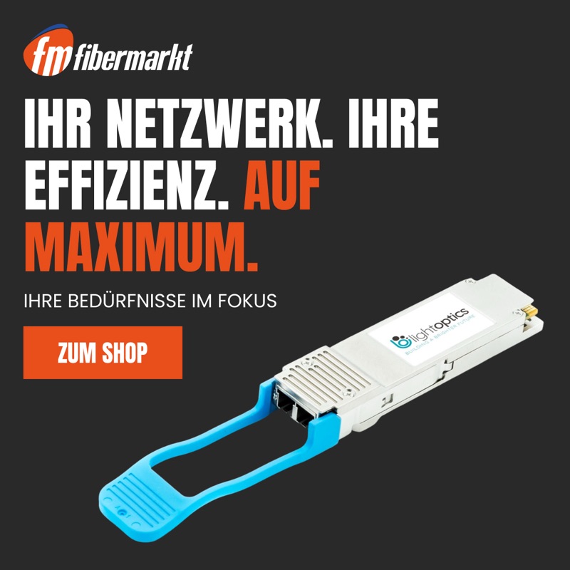 Reklama Fibermarkt na rynek niemiecki – Ihr Netzwerk, Ihre Effizienz