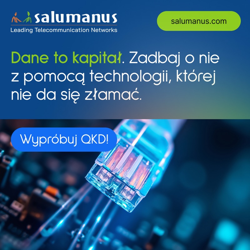 Reklama Salumanus – kryptografia kwantowa QKD